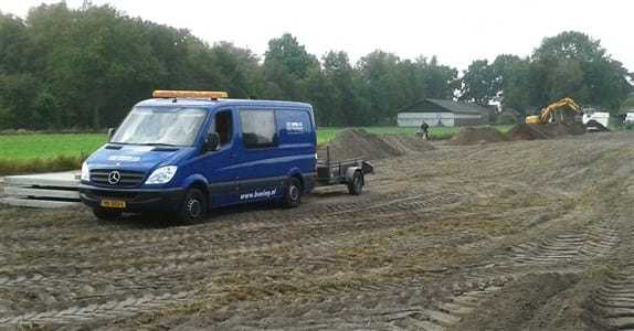 Drogteropslagen – aanleg betonweg